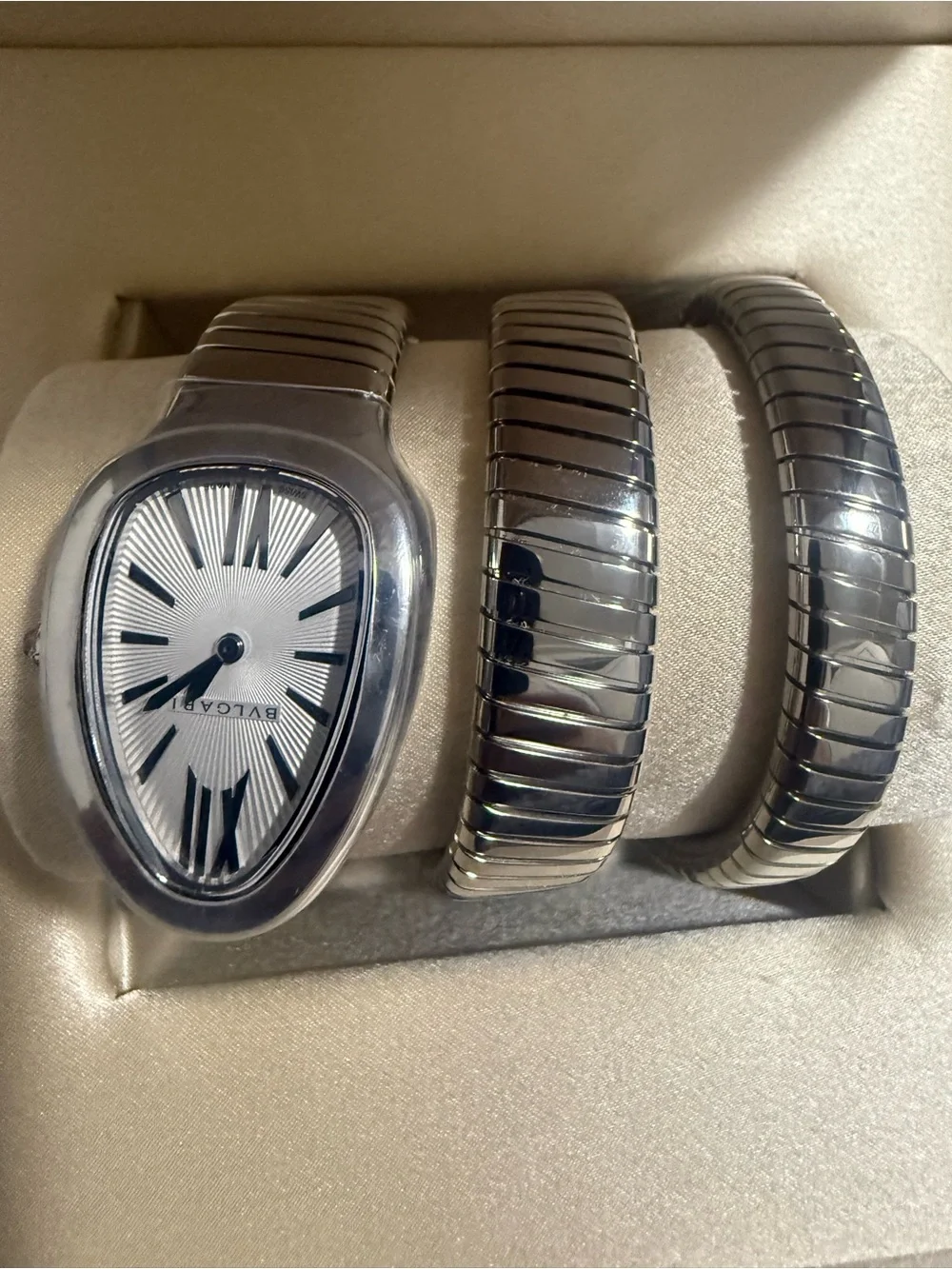 Bvlgari Womens Silver Wrap watch